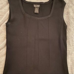 Medium Rafaella black women’s dressy tank with ribbing, almost new